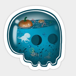 Halloween Skull Sticker